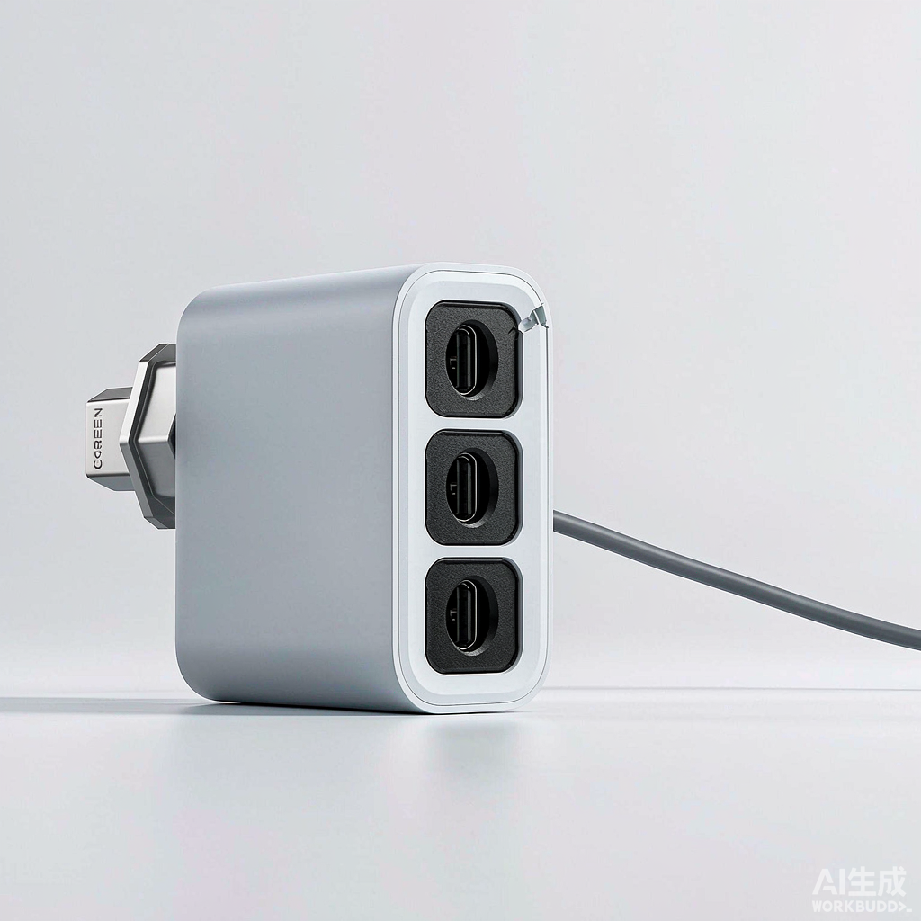 绿联 65W氮化镓充电器 三口快充